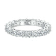 Four-Prong 925 Sterling Silver Diamond Engagement Ring