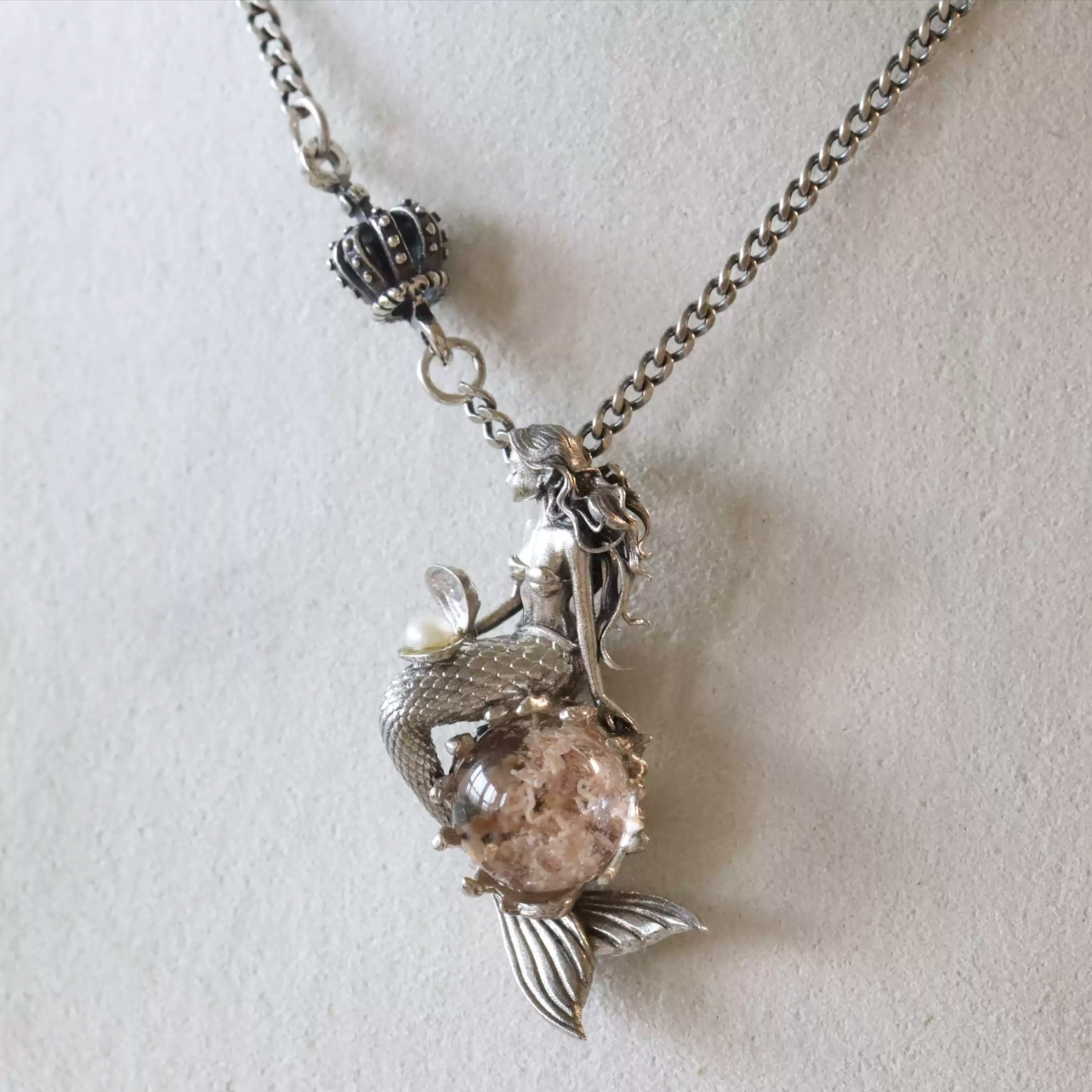 Ocean Princess Necklace Sterling Silver Phantom Quartz