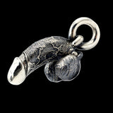 Vintage Silver Penis Reiki Pendant Necklace