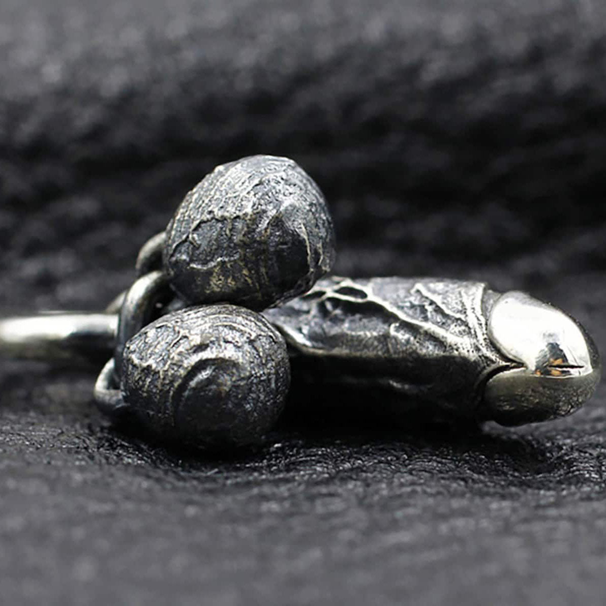 Vintage Silver Penis Reiki Pendant Necklace