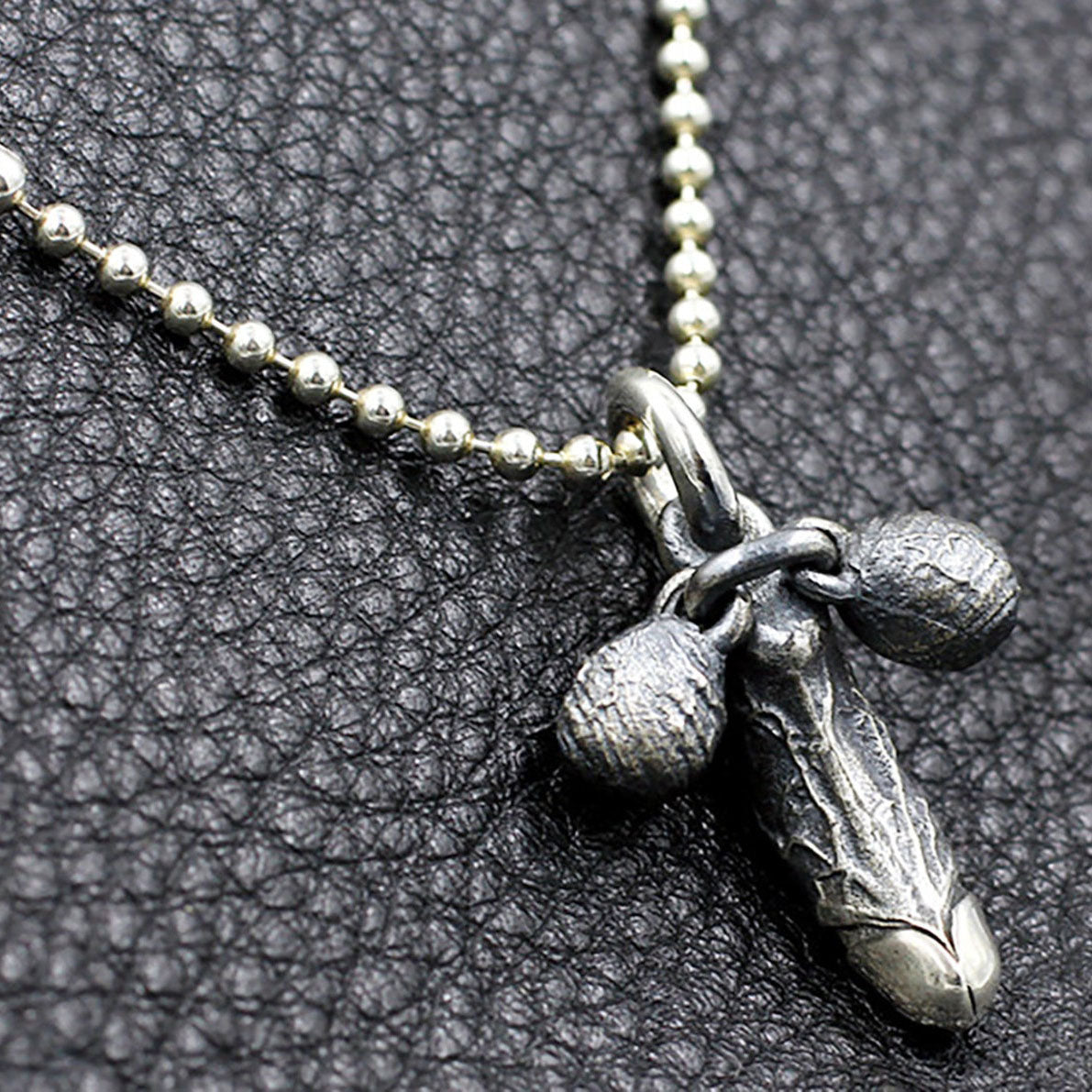 Vintage Silver Penis Reiki Pendant Necklace