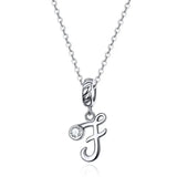Vintage Letter A to Z Initial Long Chain Pendant Necklace