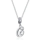 Vintage Letter A to Z Initial Long Chain Pendant Necklace