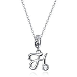 Vintage Letter A to Z Initial Long Chain Pendant Necklace