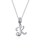 Vintage Letter A to Z Initial Long Chain Pendant Necklace