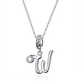 Vintage Letter A to Z Initial Long Chain Pendant Necklace
