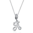 Vintage Letter A to Z Initial Long Chain Pendant Necklace