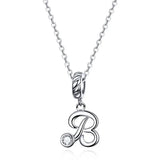 Vintage Letter A to Z Initial Long Chain Pendant Necklace