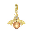 Lovely Orange Bee Insect Pendant Necklace