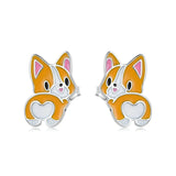 Cute Mini Lovely Corgi Stud Earrings
