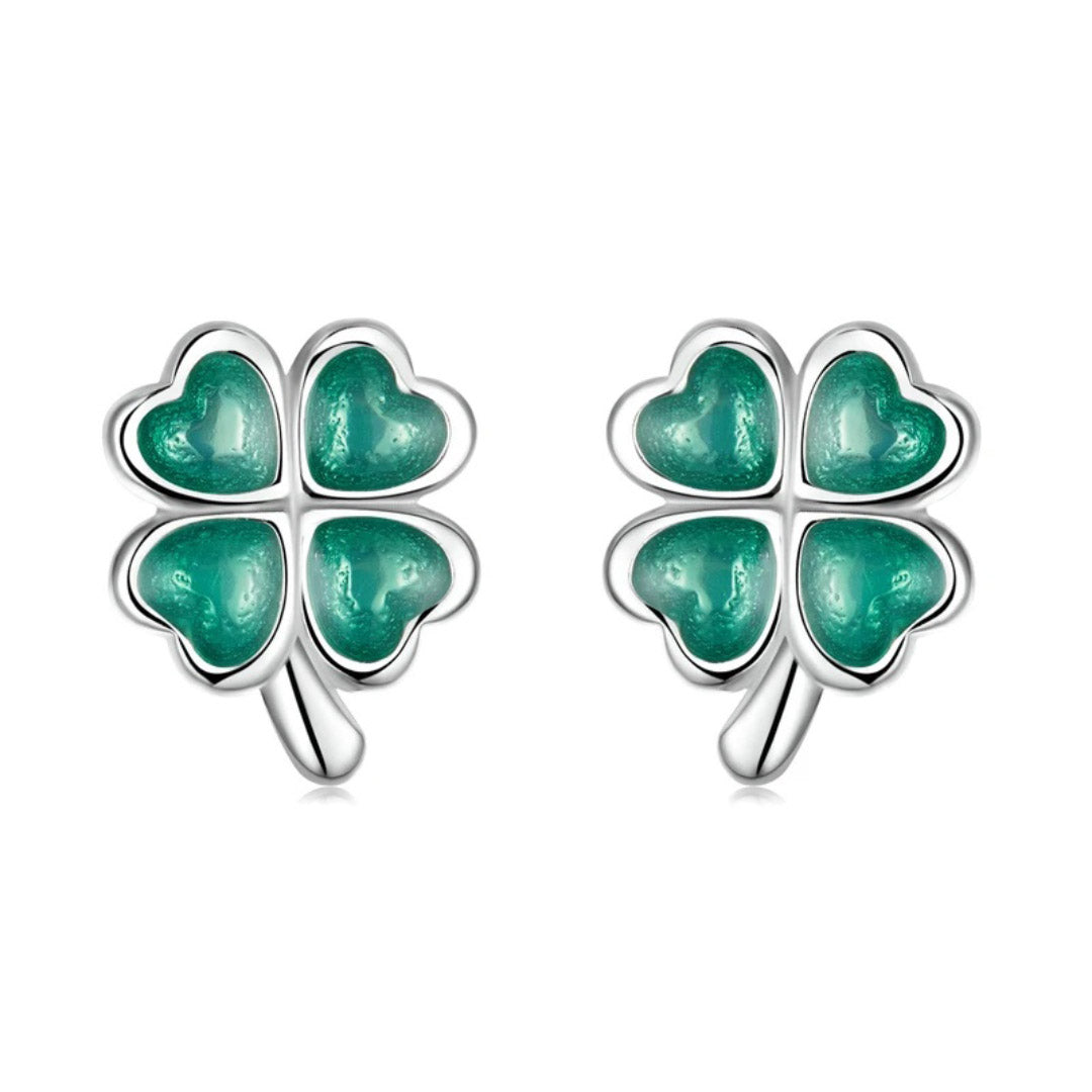 Four-Leaf Clover Stud Earrings