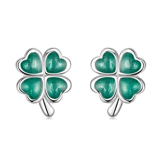 Four-Leaf Clover Stud Earrings