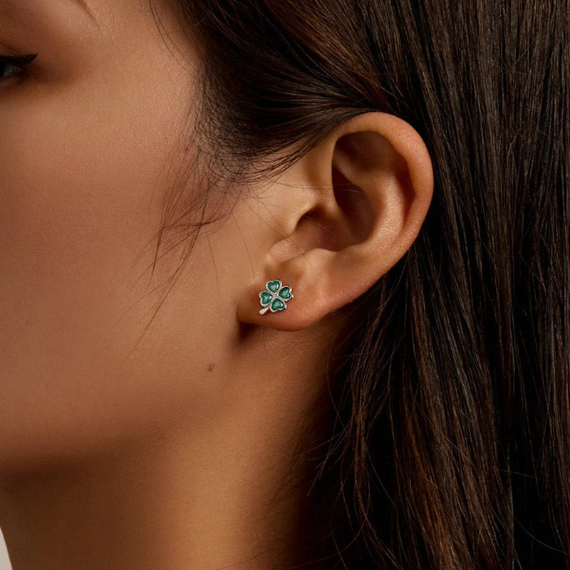 Four-Leaf Clover Stud Earrings