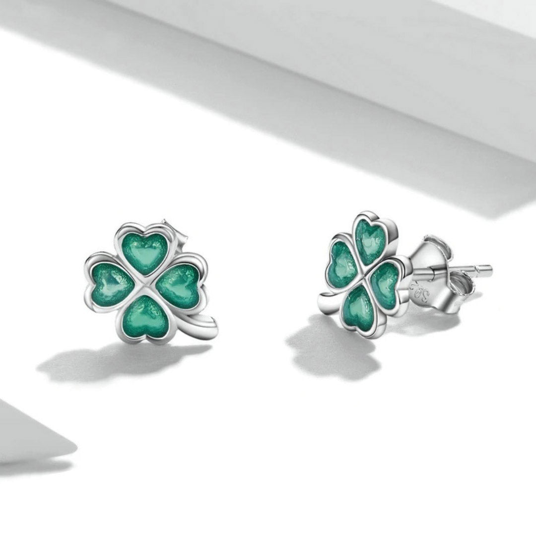 Four-Leaf Clover Stud Earrings