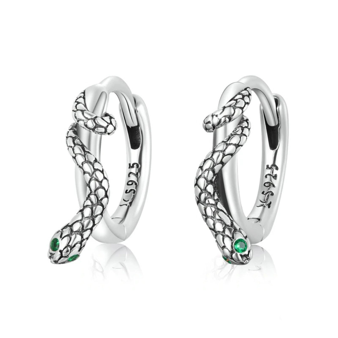 Snake Ear Buckles Inlaid with Green Zirconium