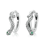 Snake Ear Buckles Inlaid with Green Zirconium