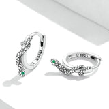 Snake Ear Buckles Inlaid with Green Zirconium