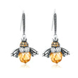 Yellow Bee Drop Earrings for Women