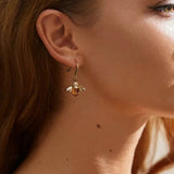 Yellow Bee Drop Earrings for Women