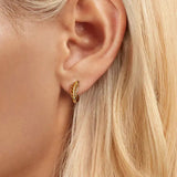 Leaf Ear Buckles Hollow-out Leaves Hoop Earrings