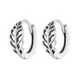 Leaf Ear Buckles Hollow-out Leaves Hoop Earrings
