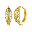 Leaf Ear Buckles Hollow-out Leaves Hoop Earrings