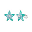 Blue Starfish Stud Earrings