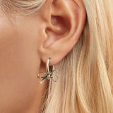 Simple Bow Ear Buckles Classic Drop Earrings