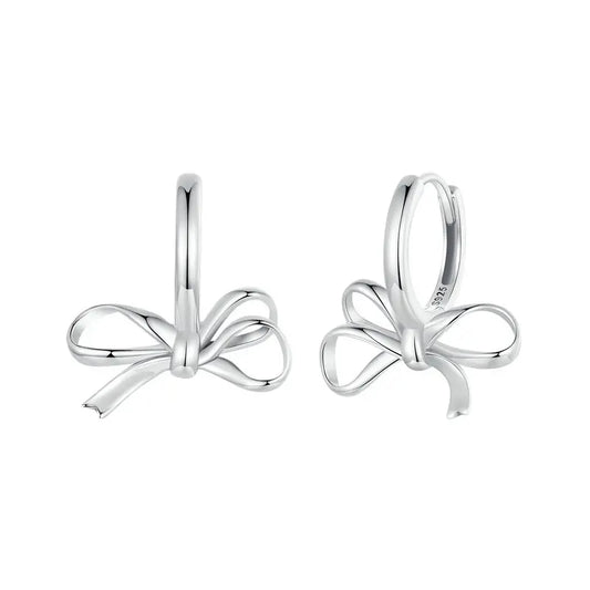 Simple Bow Ear Buckles Classic Drop Earrings