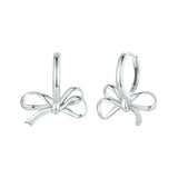 Simple Bow Ear Buckles Classic Drop Earrings