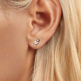 Pink Love Diamond Cute Cat Stud Earring