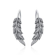 Vintage Feather Wings Long Drop Earrings
