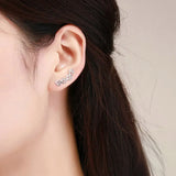 Paw Trail Cat And Dog Footprints Stud Earrings