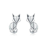 Fashion Folding Fox Animal Stud Earrings