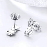 Fashion Folding Fox Animal Stud Earrings