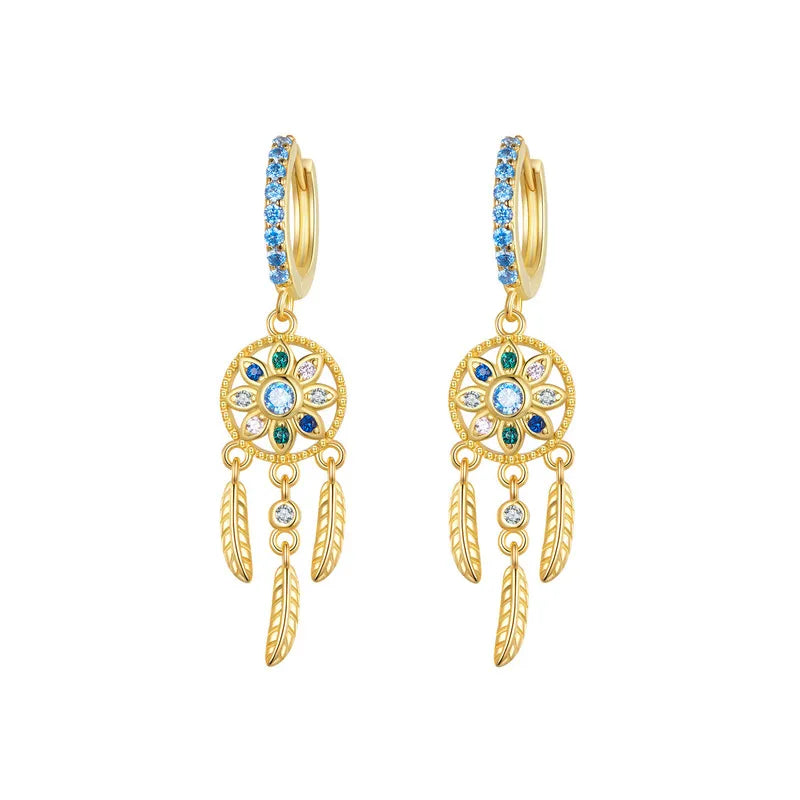 Bohemia Dreamcatcher Hanging Drop Earrings