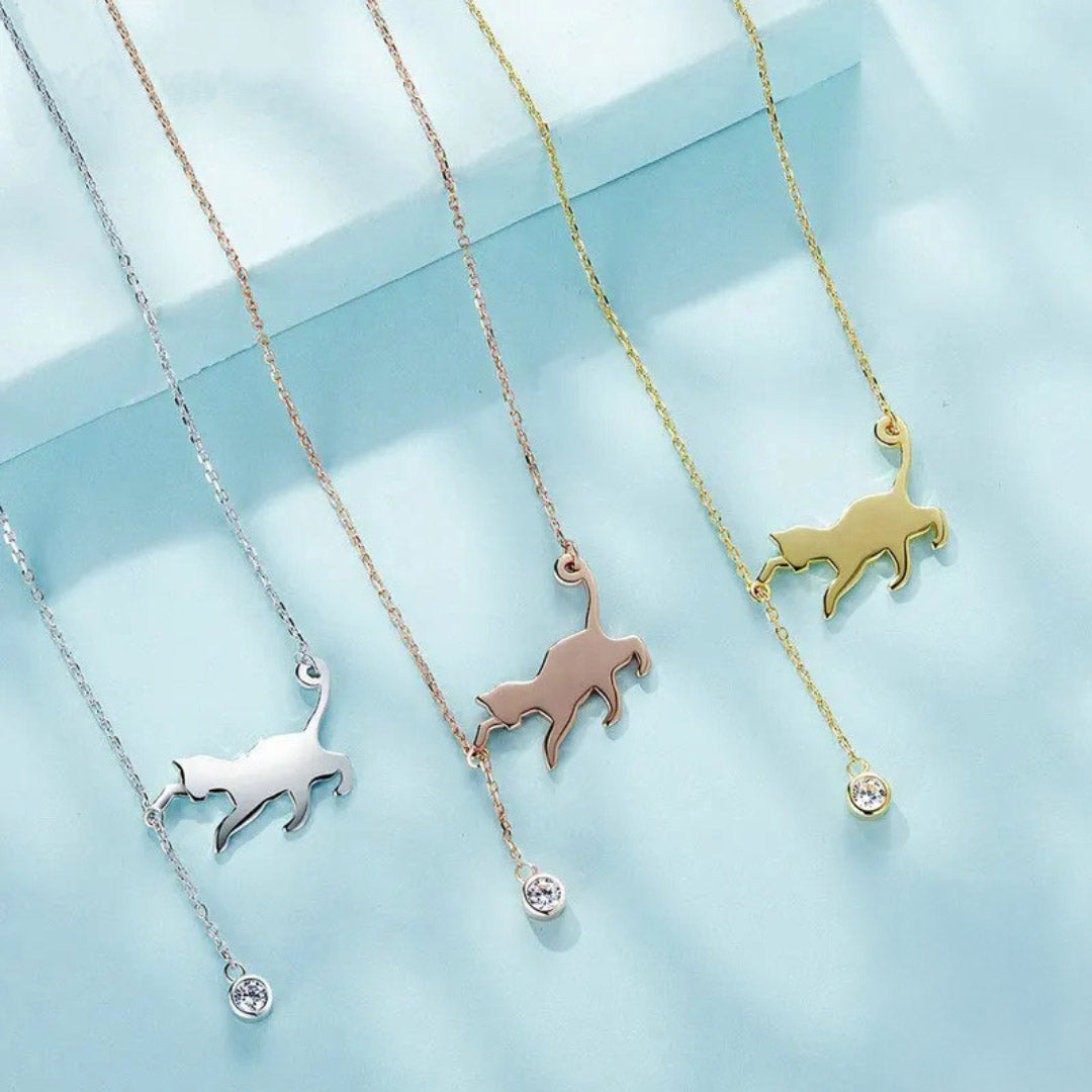 Cat Cute Pendant Choker Necklace