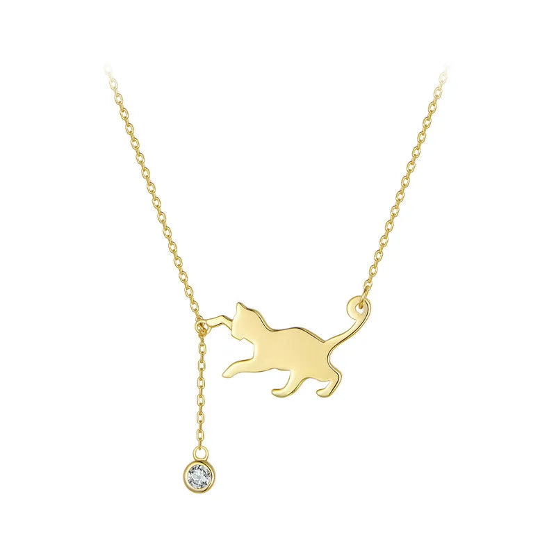 Cat Cute Pendant Choker Necklace