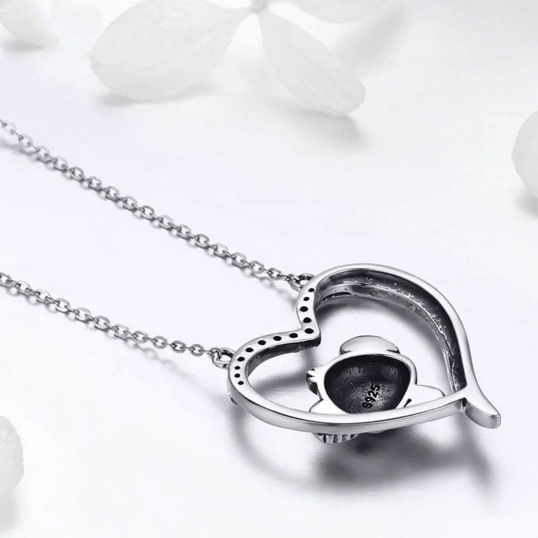 Lovely Koala in Heart Pendant Necklaces