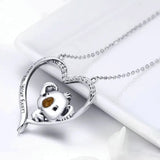 Lovely Koala in Heart Pendant Necklaces