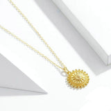 Sun Coin Chain Collier Fashion Pendant Neckalce