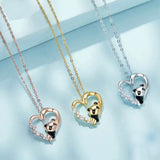 Baby Panda Crystal Silver Necklace