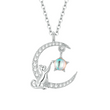 Cat Moon Cute Animal Pendant Necklaces