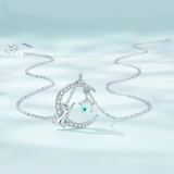 Cat Moon Cute Animal Pendant Necklaces