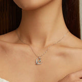 Cat Moon Cute Animal Pendant Necklaces