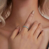 Baby & Mom Green Butterflies Love Ring