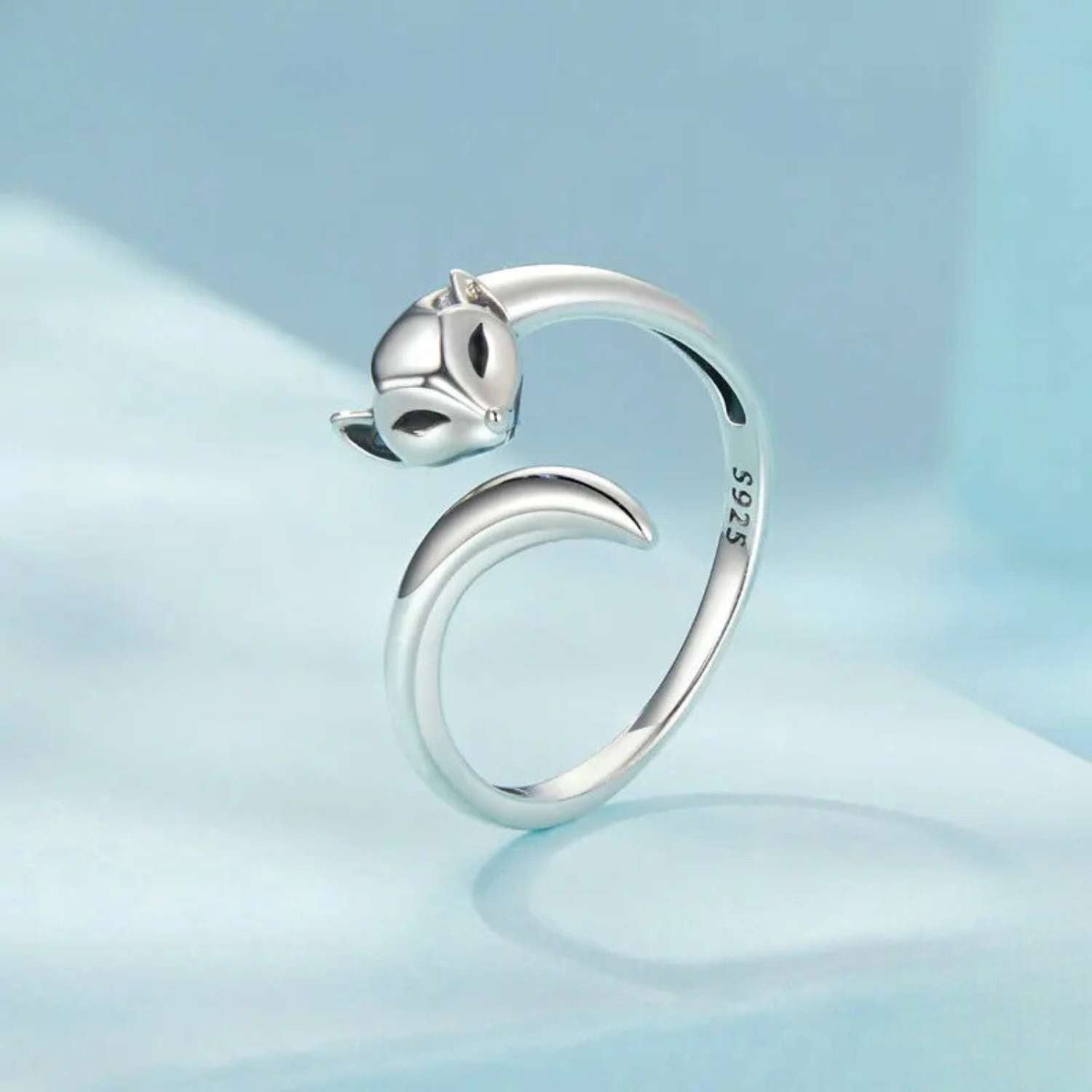Sterling Silver Fox Ring