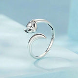Sterling Silver Fox Ring