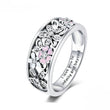 Silver Daisy Flower & Infinity Love Engagement Ring