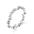 Layered Floral Vine Sterling Silver Ring